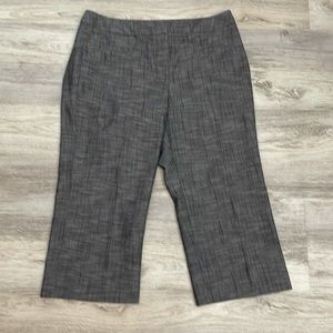 Larry Levine Petite Stretch Heather Gray Capri Women's Pants Size 6P
